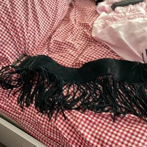 Black sweade wide belt